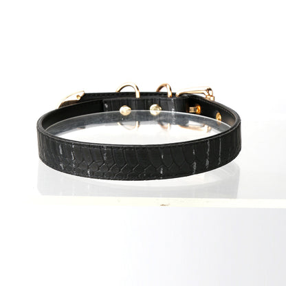 black crocodile pattern choker