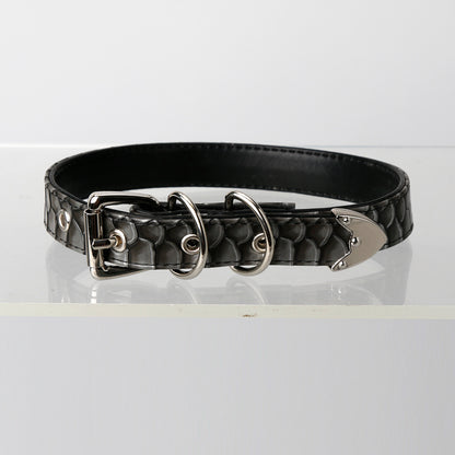 black crocodile pattern choker