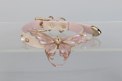 butterfly rhinestone Pearl subculture choker