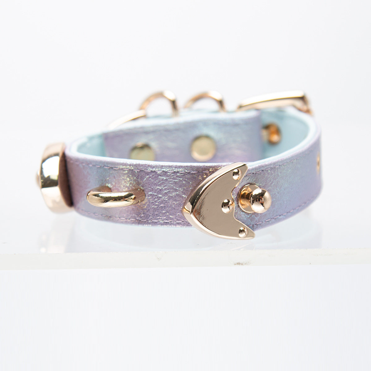 Leather double heart design bracelet | Cuff