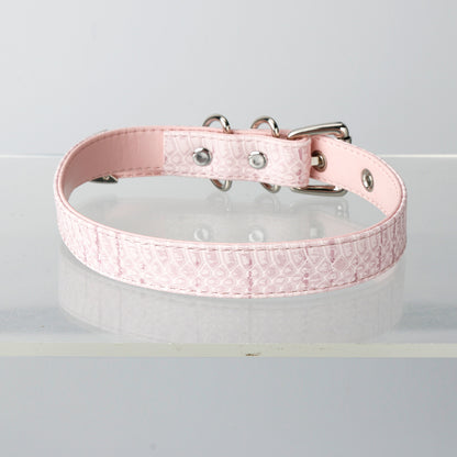 pink crocodile pattern choker