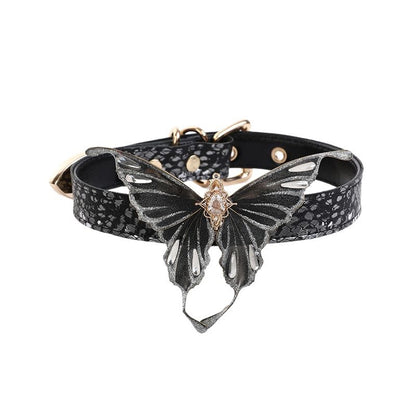 Butterfly leather design | Clavicle chain | Traction rope Leashes